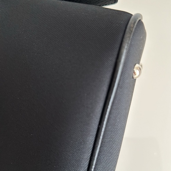 BURBERRY Black Nylon & Vintage Check Print with Leather Handle Shoulder Bag - Picture 8 of 15